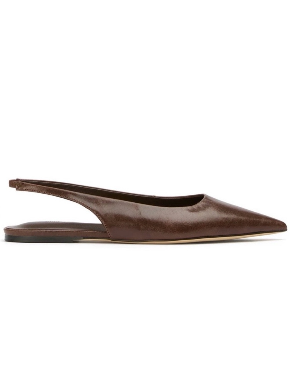 Tony Bianco Javier Slingback Flats Vintage Chocolate Brown Size 8